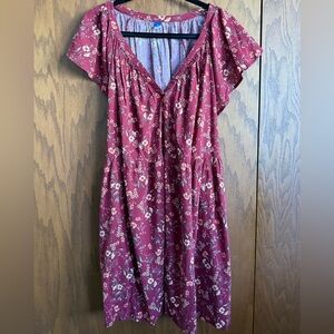 Old Navy Floral Mini Dress - Red and White